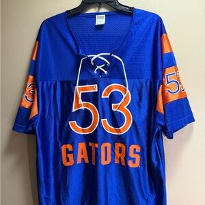 PINK Victoria Secret Florida‎ Gators Lace Up Jersey Womens Large NCAA